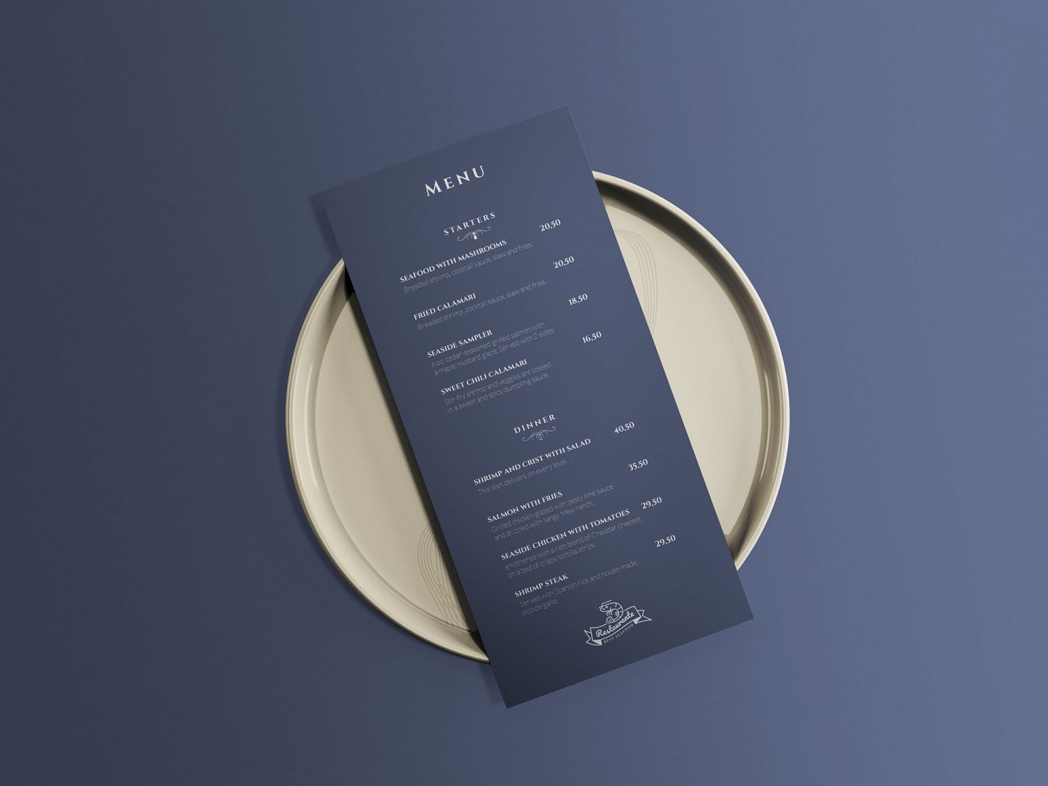 Restaurant Menu Mockup