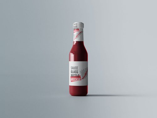 Sauce Glass Bottle Mockup