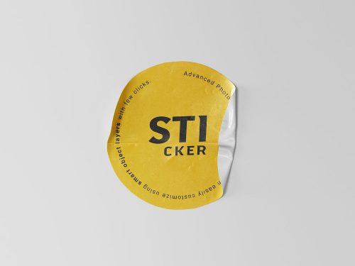 Simple Sticker Mockup