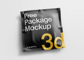 Square Pouch Realistic 3D Mockup