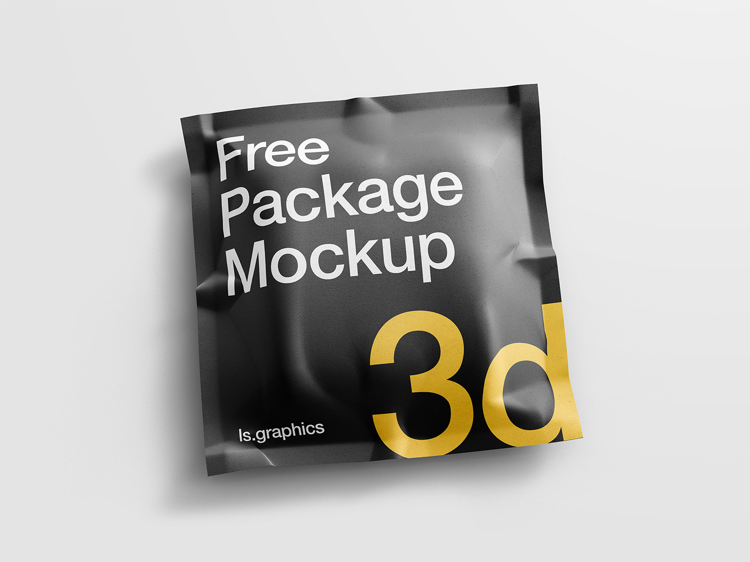 Square Pouch Realistic 3D Mockup