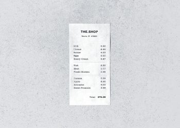 Store Receipt Mockup
