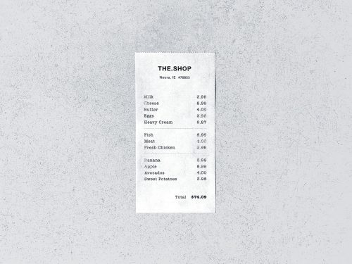 Store Receipt Mockup