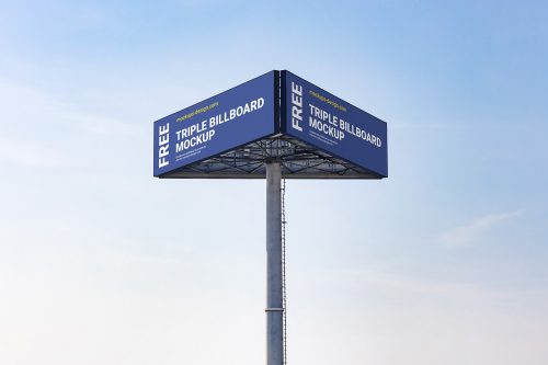 Triple Billboard Mockup