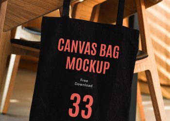 Canvas Bag on Chair Mockup