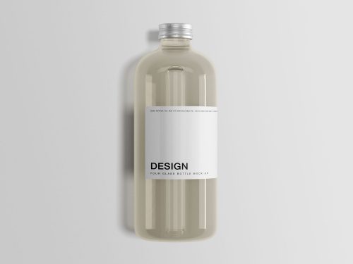 Classic Glass Bottle Mockup