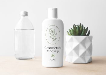 Cosmetics Bottle PSD Mockup