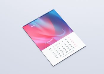 Free A3 Wall Calendar Mockup