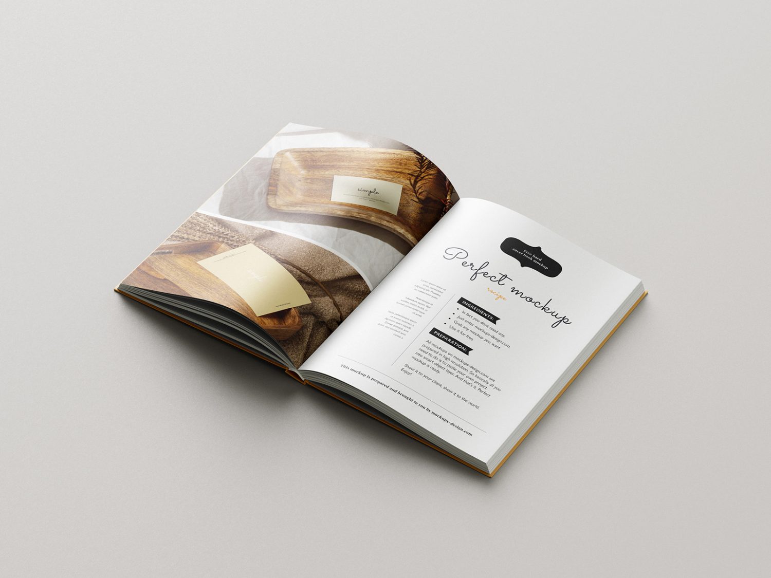 Free Hard Cover Book Mockup