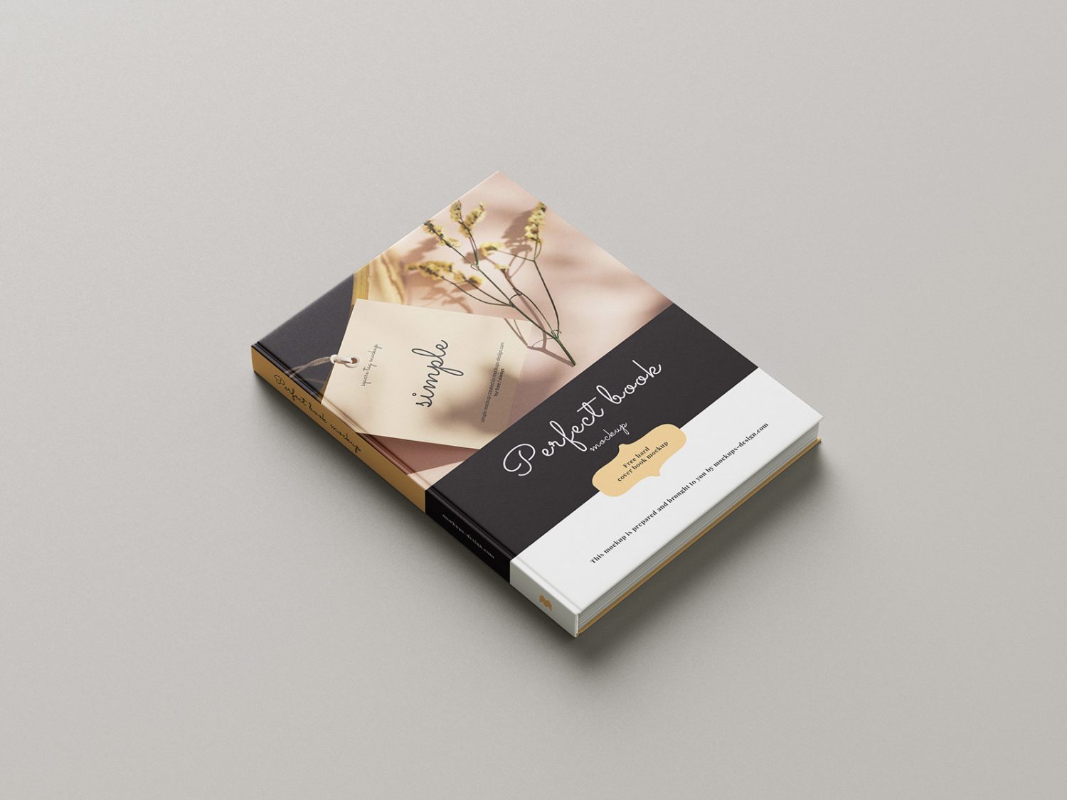 Free Hard Cover Book Mockup