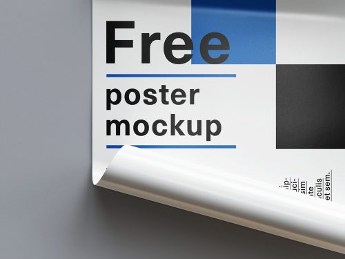 Free Rolled Poster Mockup