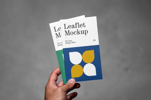 Leaflet PSD Mockup