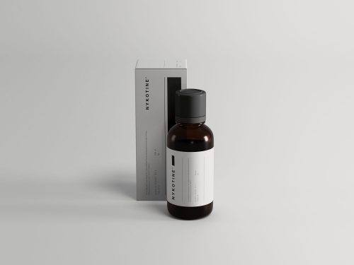 Medicine Bottle and Box Packaging Mockup