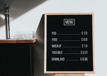 Menu Board Mockup