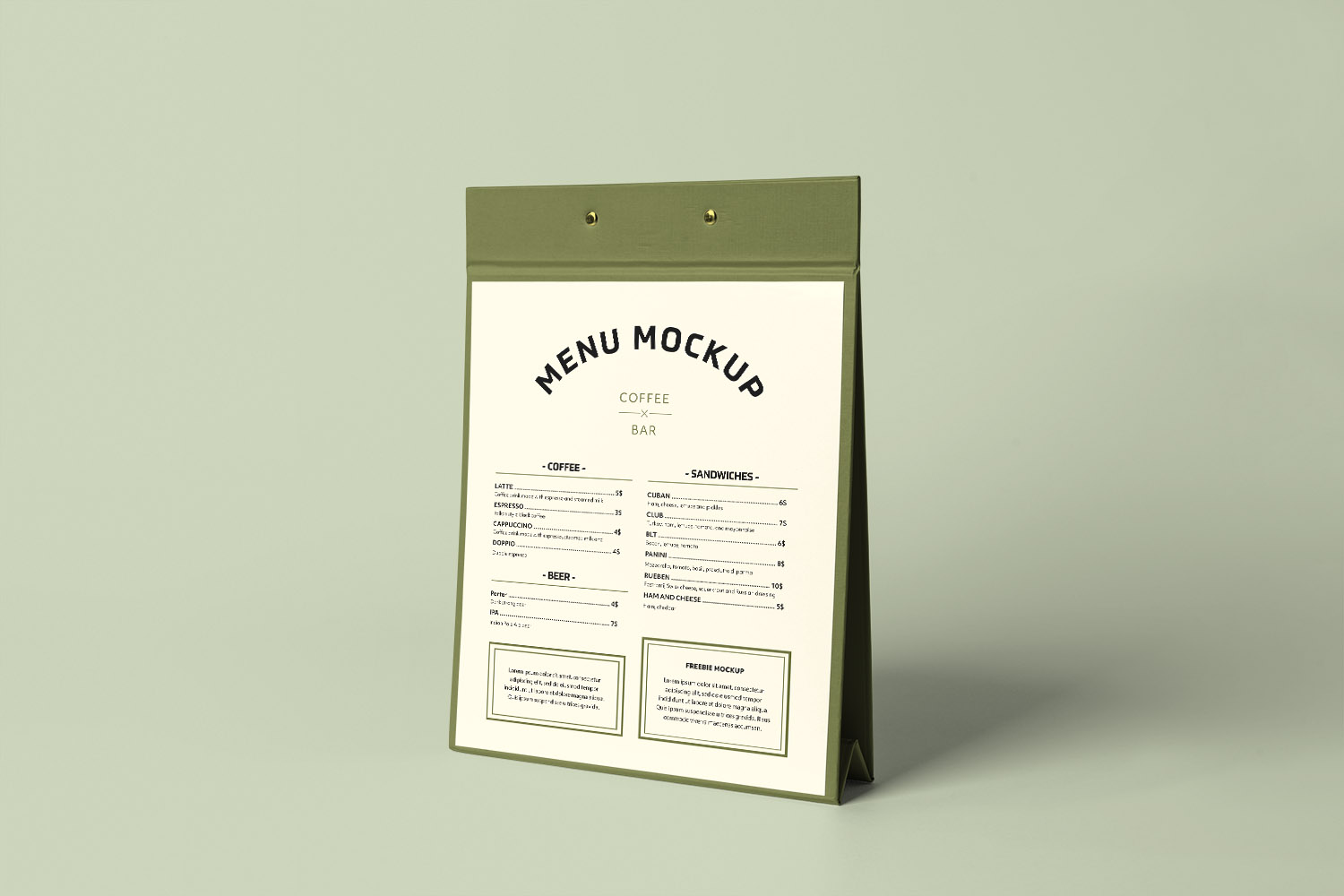 Menu Stand PSD Mockup