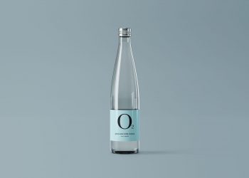 Minimal Glass Water Bottle Mockup