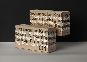 Rectangular Psd Box Packaging Mockup