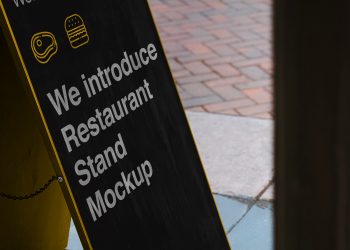 Restaurant Stand PSD Mockup