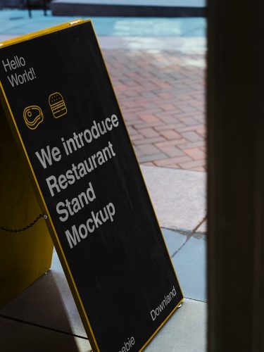 Restaurant Stand PSD Mockup