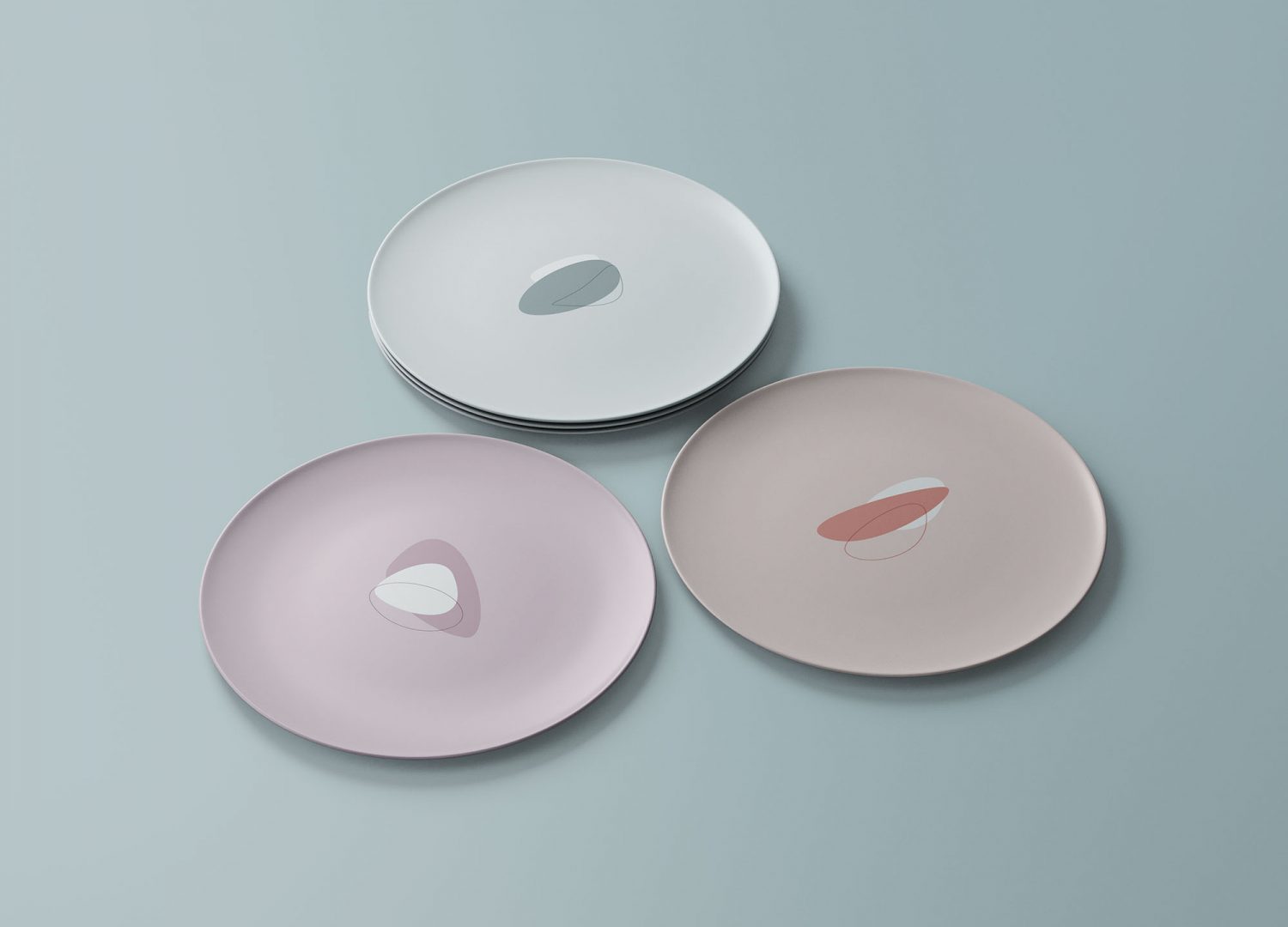 Round Dishes Mockup