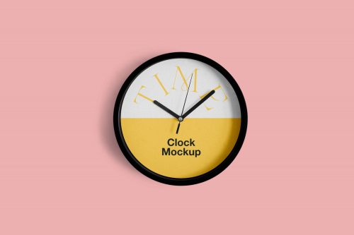 Rounded Clock Mockup