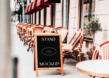 Simple Restaurant Stand Mockup