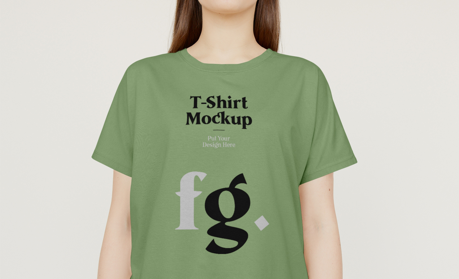 T-Shirt on Woman PSD Mockup