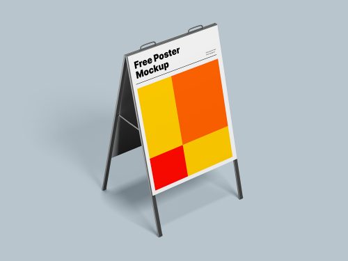 Two A-Stand Poster Mockups