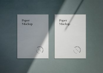 A4 Paper Mockup with Shadow Overlay