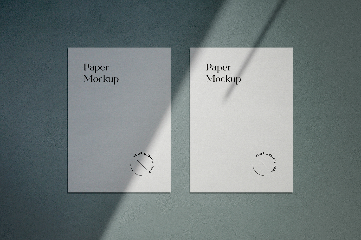 A4 Paper Mockup with Shadow Overlay