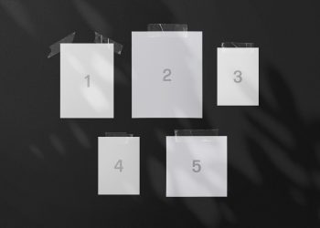 Black Moodboard Mockup