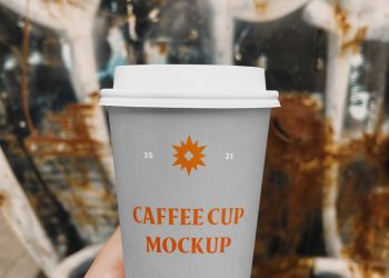 Coffee Cup on Street Mockup