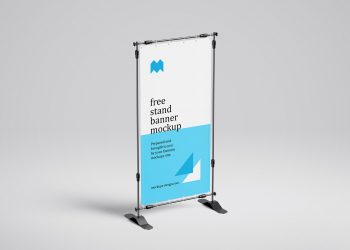 Free Banner Stand Mockup