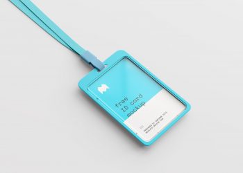 Free ID Card Holder Mockup