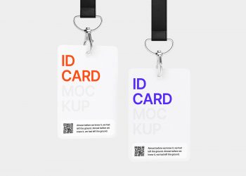 Free Realistic ID Cards PSD Mockup