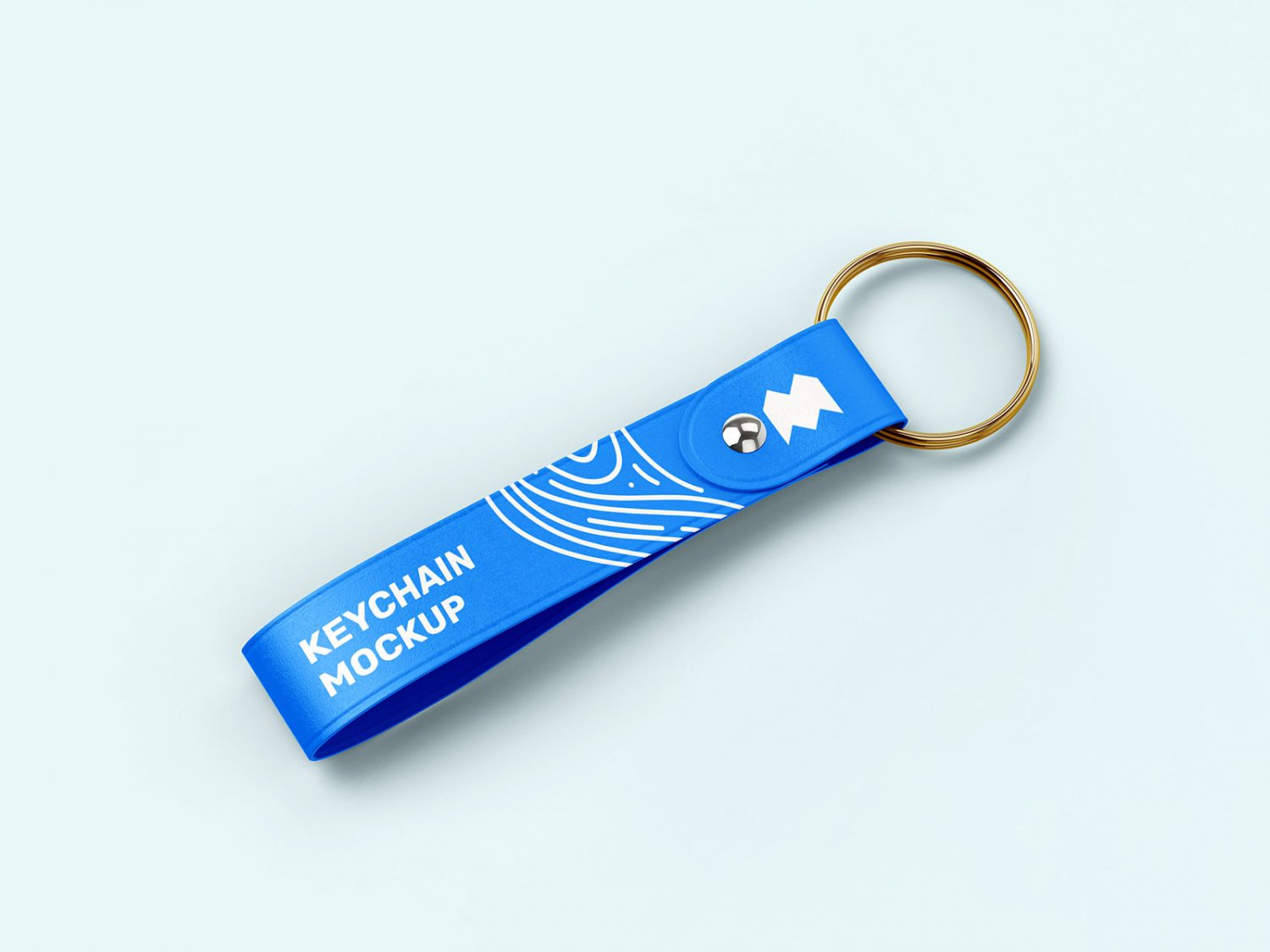 Free Strap Keychain Mockup