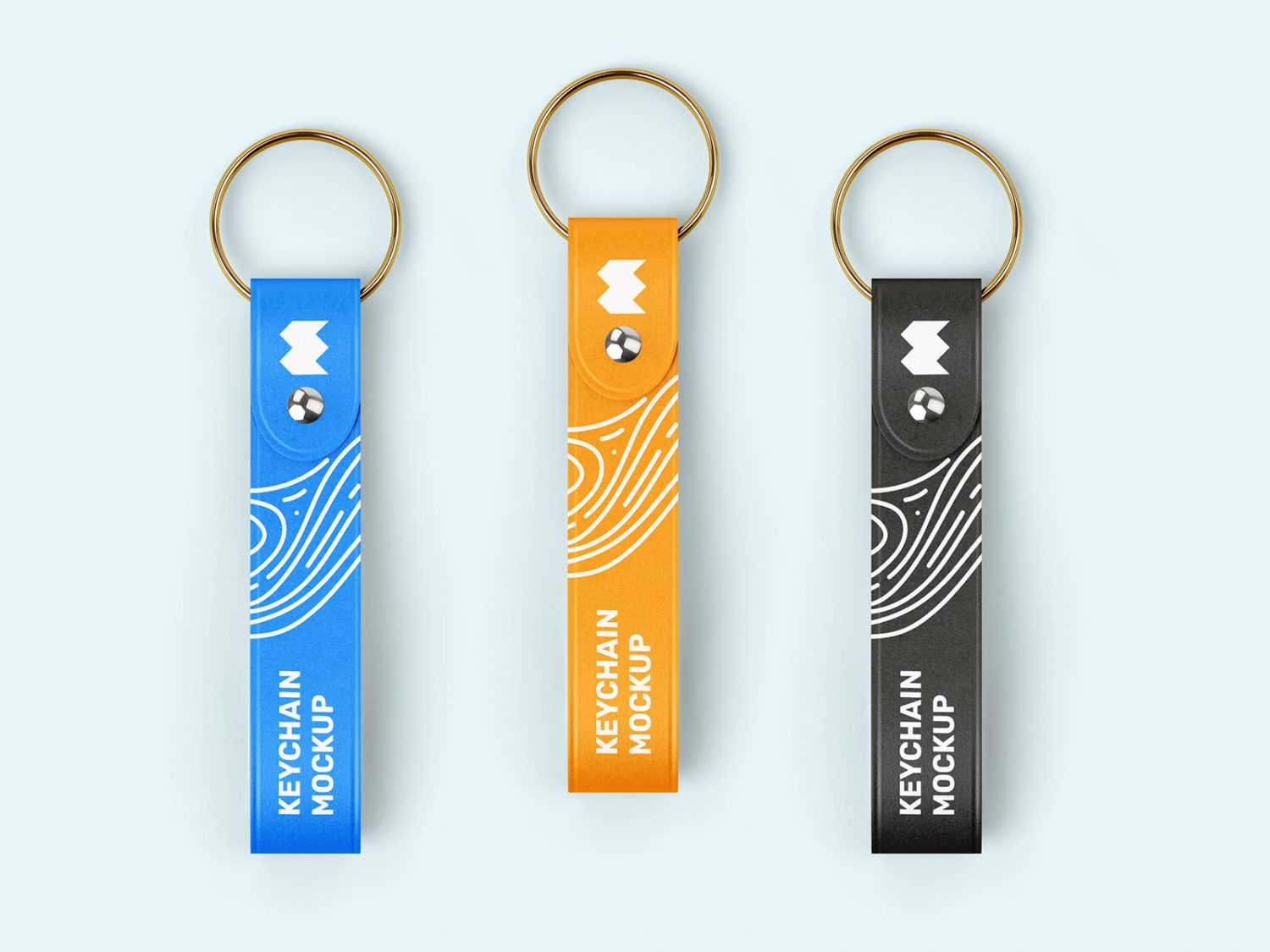 Free Strap Keychain Mockup