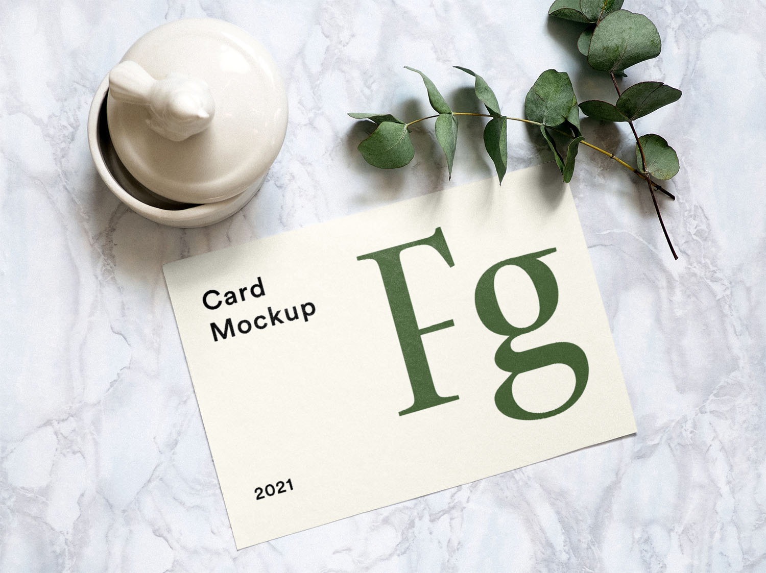 Paper Square Card PSD Mockup