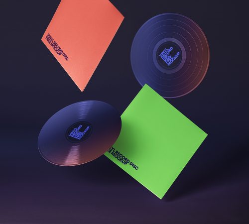 Gravity Psd Vinyl Mockup