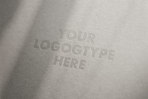 Letterpress Logo Mockup