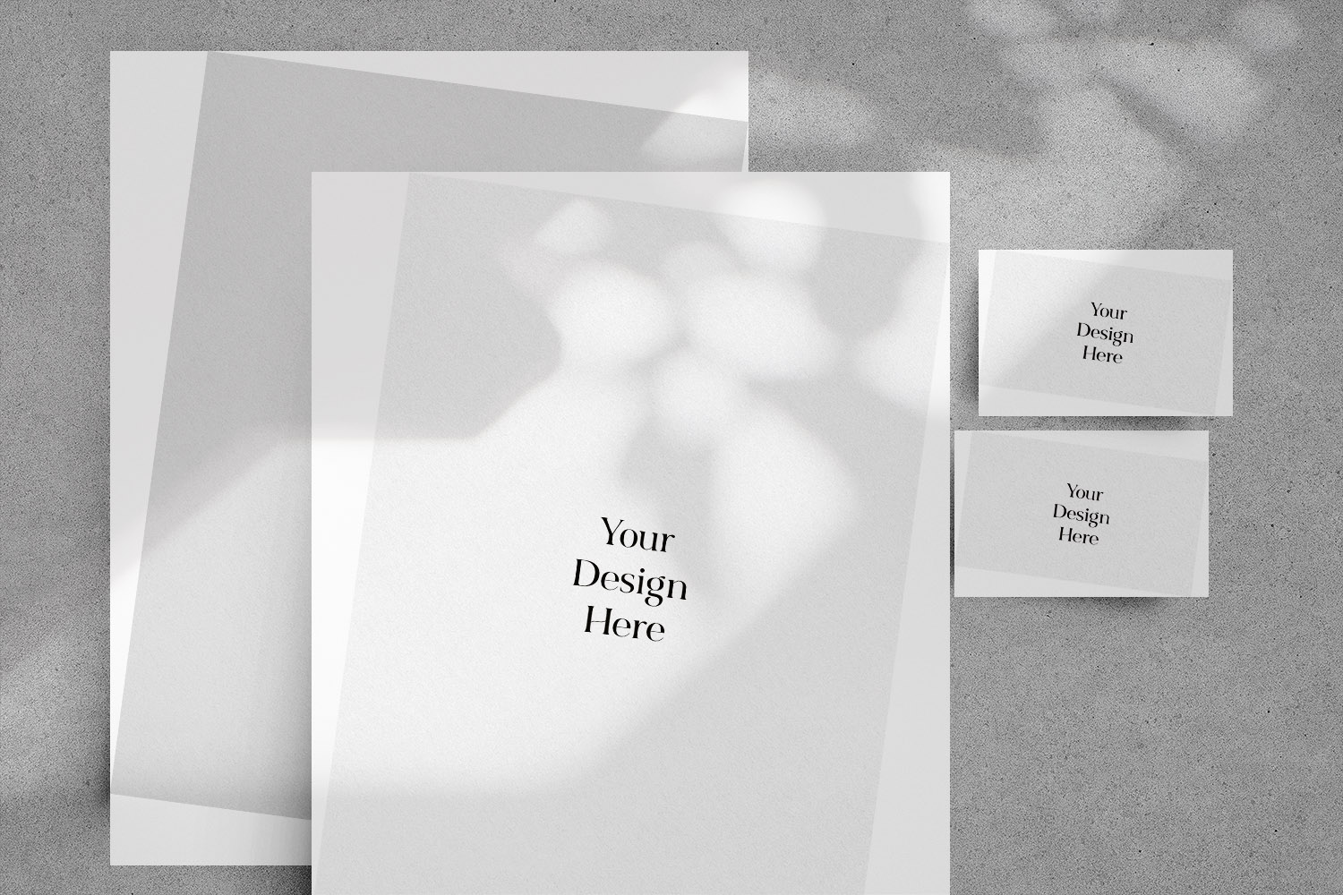 Lively Shadows Stationery Mockup