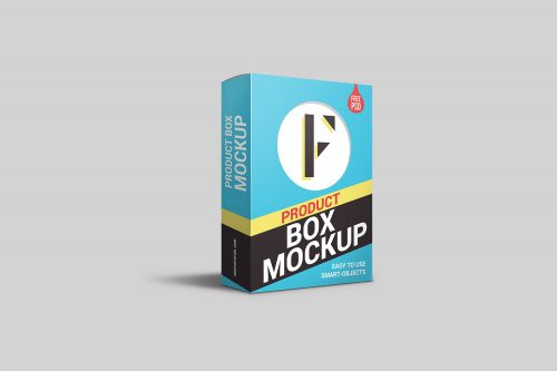 Product Packaging Box PSD Mockup
