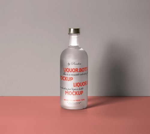 Psd Liquor Bottle Mockup Template