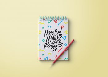 Psd Ringed Notepad Mockup