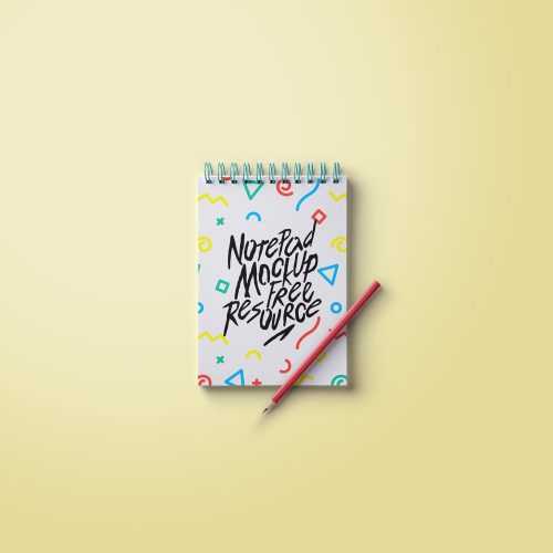 Psd Ringed Notepad Mockup