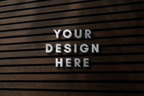 Silver Sign Logo Mockup