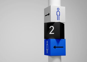 Wayfinding Sign PSD Mockup