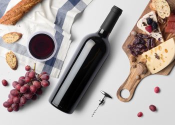 Wine Bottle Free PSD Mockup