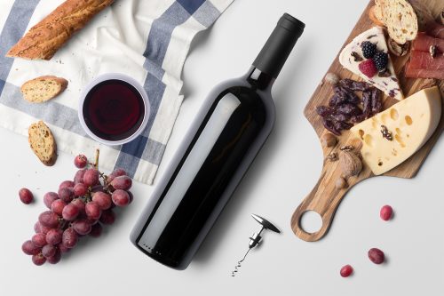 Wine Bottle Free PSD Mockup