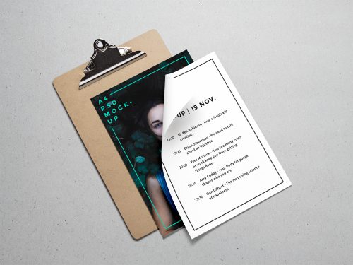 A4 Paper PSD Mockup